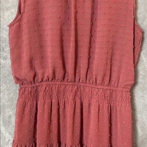 Sweet Wanderer Chiffon Sleeveless Rose Color Dress-Size Large - Picture 4 of 11